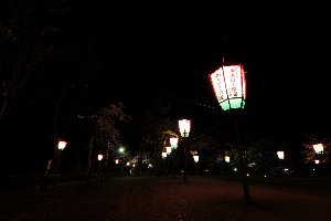 船岡公園のボンボリの画像