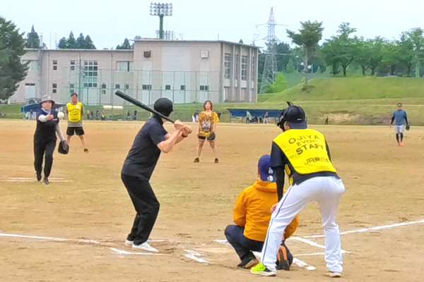 白山運動公園での試合の様子