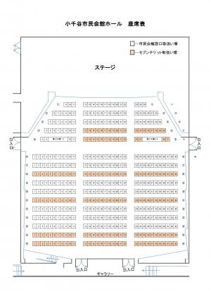 小千谷市民会館　大ホール座席表