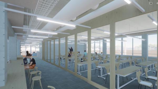 レクチャールームのパース画像