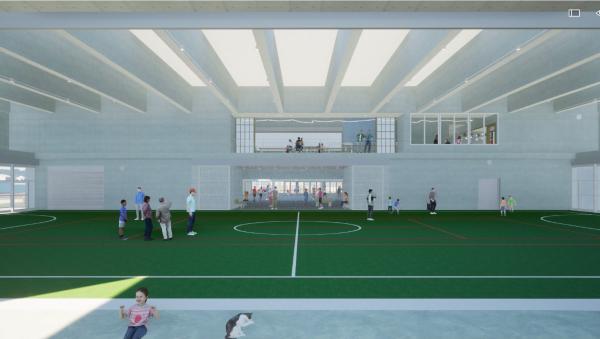 人工芝運動場のパース図