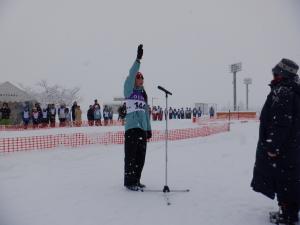 選手宣誓の様子です。