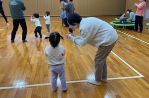 準備体操の様子です。