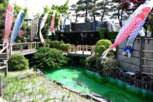 錦鯉の里の庭園の写真