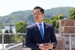 展示飛行を振り返る宮崎市長