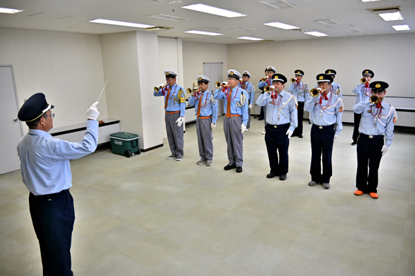 ラッパ隊訓練の画像